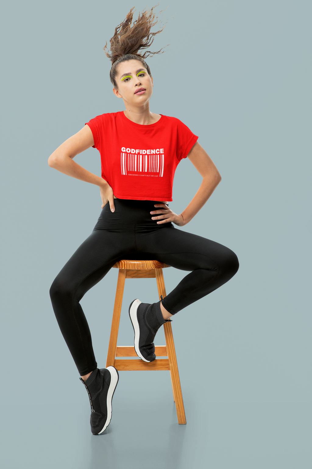 GODFIDENCE Barcode Crop Top