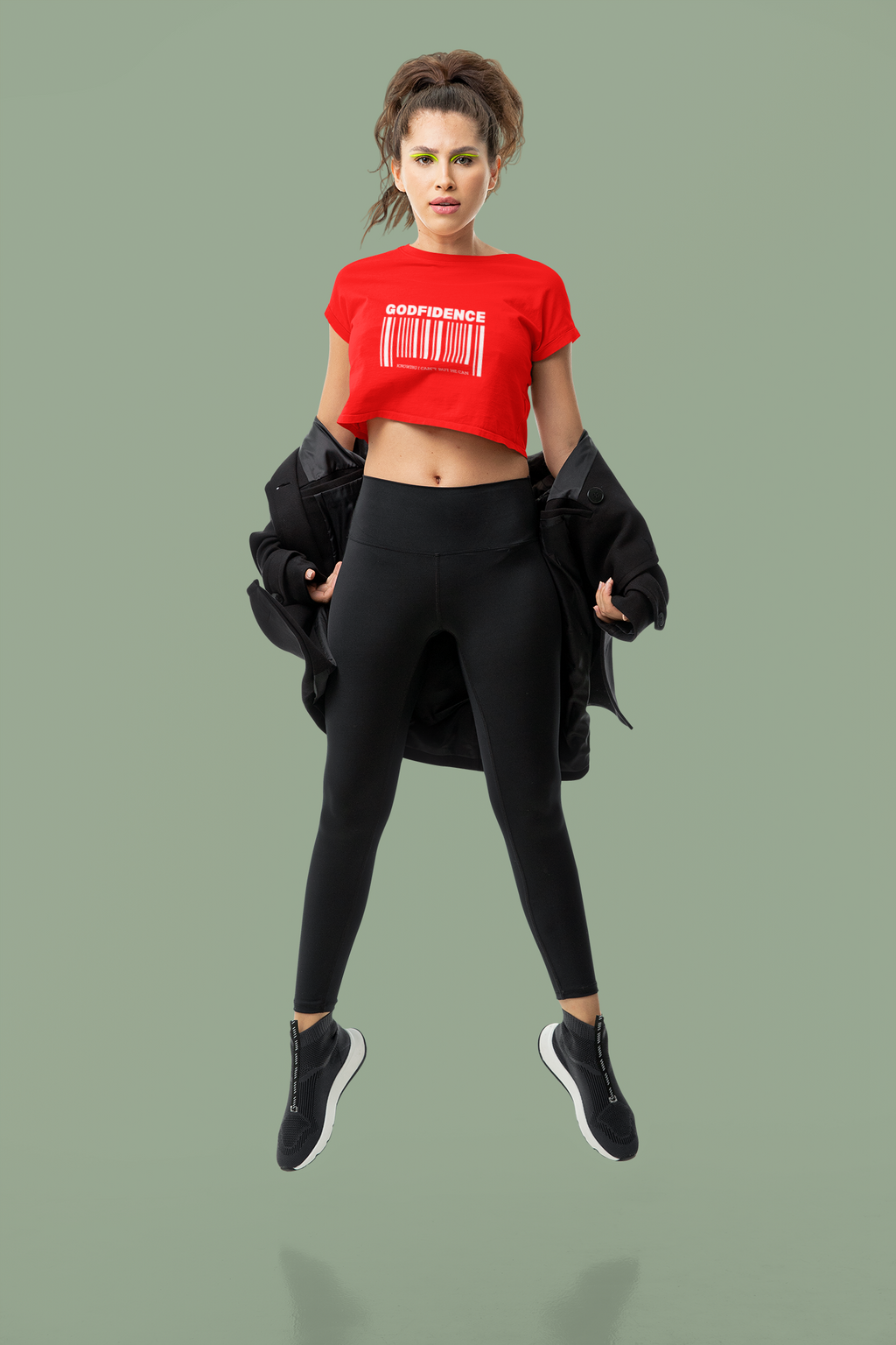 GODFIDENCE Barcode Crop Top