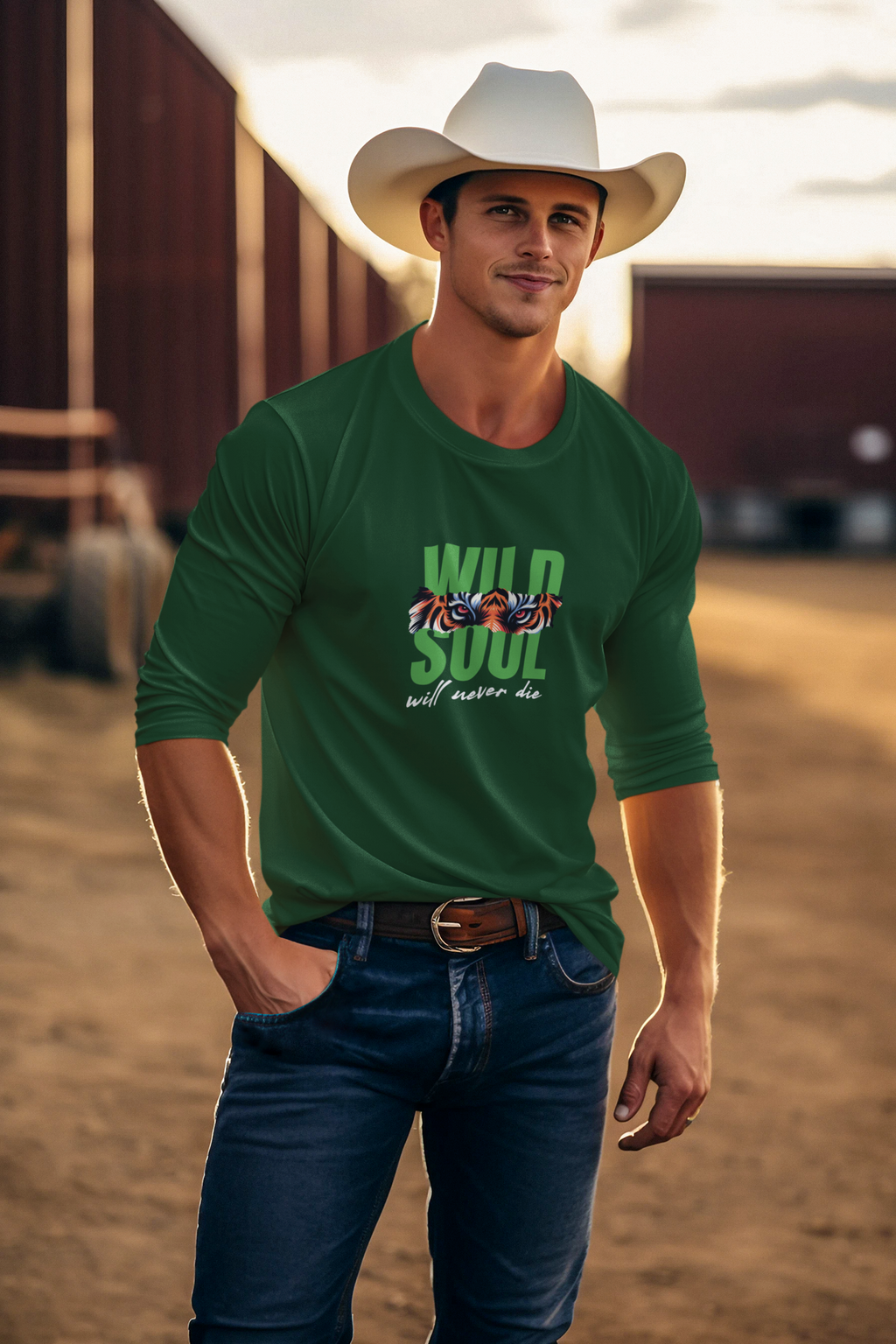 “Wild Soul Will Never Die” Full Sleeve T-Shirt – Jungle Grit Edition